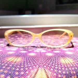 Vintage 1980's Cream Sunglasses Tan Glass